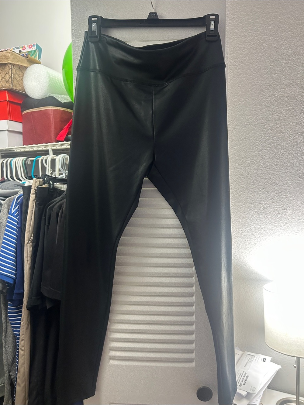 Faux leather leggings